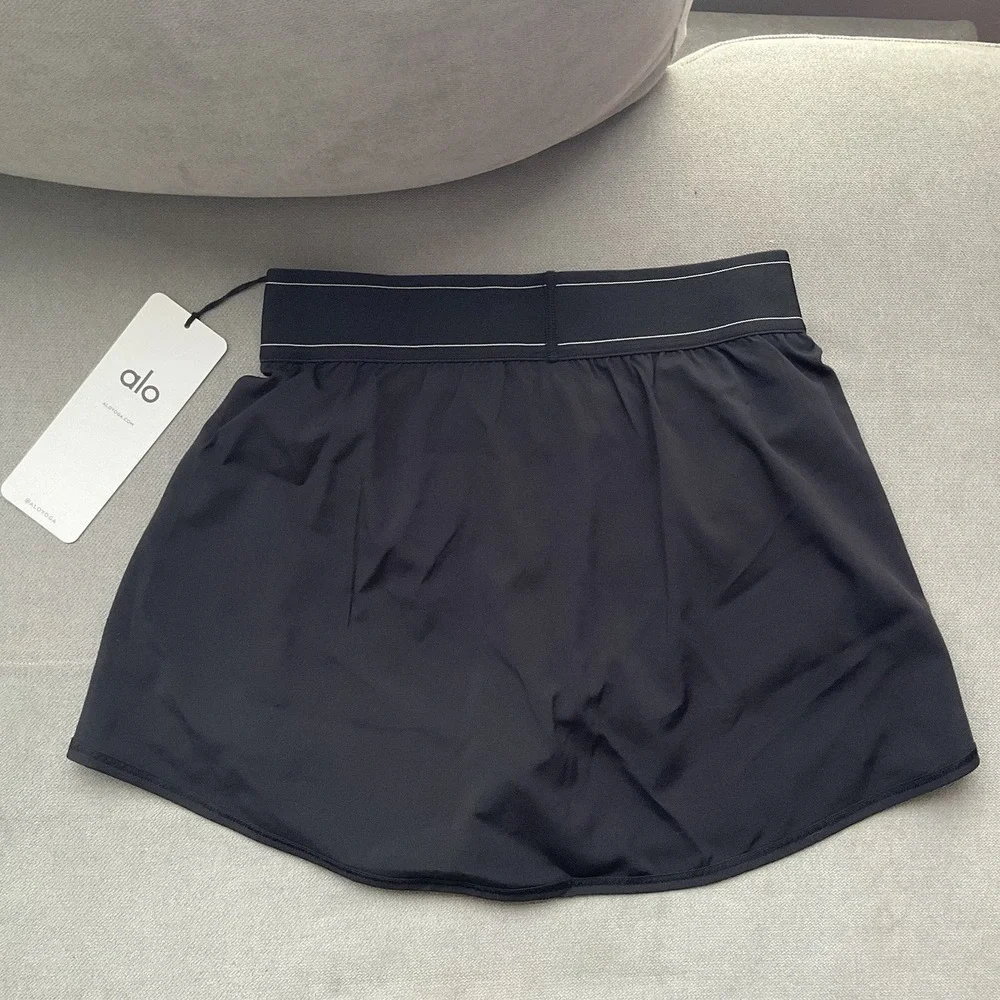 Alo Yoga Match Point Tennis Skirt Black XS